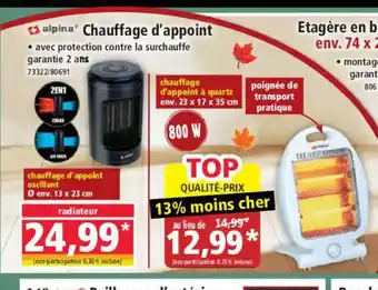Norma ALPINA Chauffage d'appoint offre