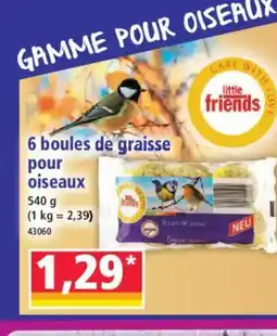 Norma 6 boules de graisse oiseaux offre