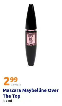 Action Mascara maybelline over the top offre