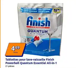 Action Tablettes pour lave-vaisselle finish powerball quantum essential all-in-1 offre