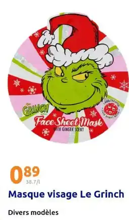 Action Masque visage le grinch offre