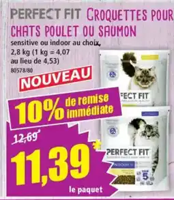 Norma PERFECT FIT Croquettes pour chats poulet ou saumon offre