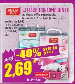 Norma MIEZE KATZ Litière agglomérante offre