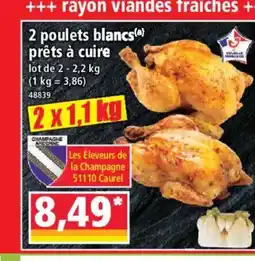 Norma 2 poulets blancs prêts à cuire offre