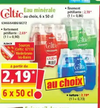 Norma CELTIC Eau minérale offre