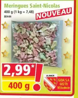 Norma Meringues Saint-Nicolas offre
