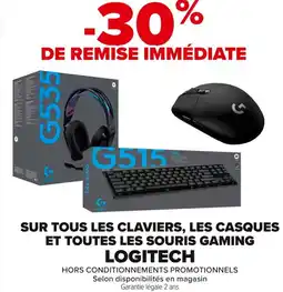 Carrefour SUR TOUS LES CLAVIERS, LES CASQUES ET TOUTES LES SOURIS GAMING LOGITECH offre