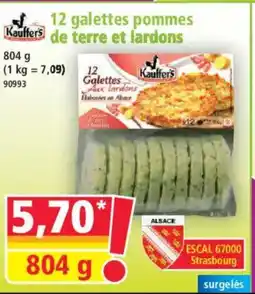 Norma KAUFFER'S 12 galettes pommes Kauffers de terre et lardons offre