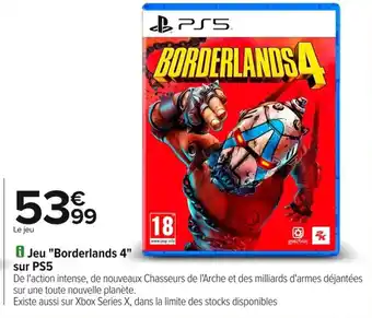 Carrefour Jeu borderlands 4 sur ps5 offre