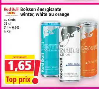 Norma RED BULL Boisson énergisante winter, white ou orange offre
