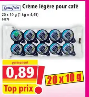 Norma LANDFEIN Crème légère pour café offre