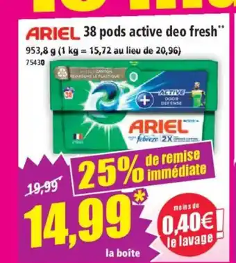Norma ARIEL 38 pods active deo fresh offre