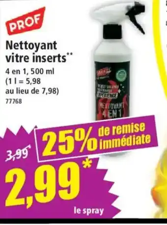 Norma PROF Nettoyant vitre inserts offre