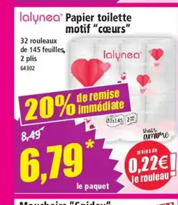 Norma LALYNEA Papier toilette motif cœurs offre