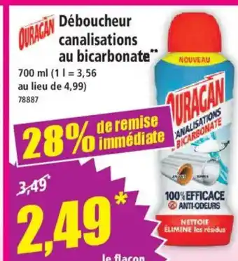 Norma OURAGAN Déboucheur canalisations au bicarbonate offre