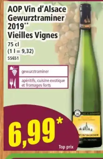 Norma AOP Vin d'Alsace Gewurztraminer 2019 Vieilles Vignes offre