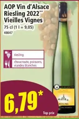 Norma AOP Vin d'Alsace Riesling 2022 Vieilles Vignes offre