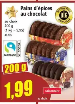 Norma Pains d'épices au chocolat offre