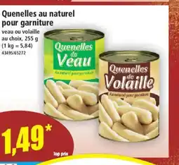 Norma Quenelles au naturel pour garniture offre