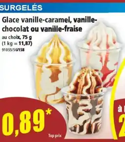 Norma Glace vanille-caramel, vanille- chocolat ou vanille-fraise offre