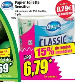 Norma OOOPS Papier toilette Sensitive offre