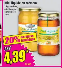 Norma Miel liquide ou crémeux offre