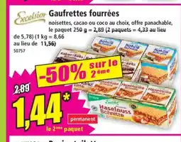 Norma EXCELSIOR Gaufrettes fourrées offre