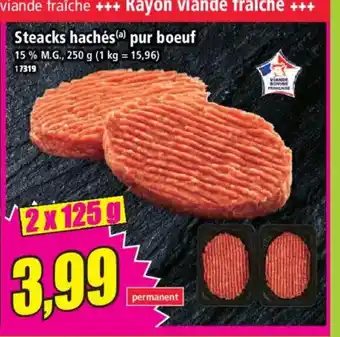 Norma Steacks hachés pur boeuf offre