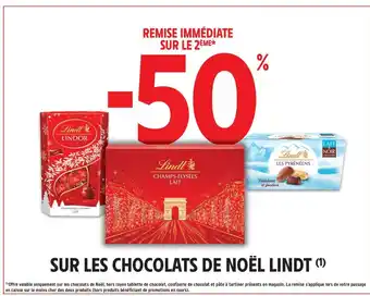 LINDT Sur les chocolats de noël