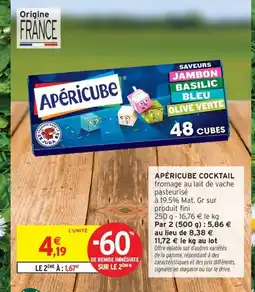 Intermarché Express APÉRICUBE Cocktail offre