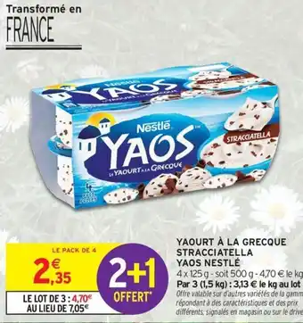Intermarché Express YAOS NESTLÉ Yaourt à la grecque stracciatella offre