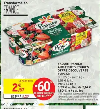 Intermarché Express YOPLAIT Yaourt panier aux fruits rouges offre découverte offre