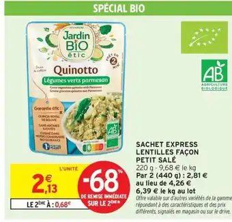 Intermarché Express Sachet express lentilles façon petit salé offre