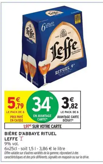 Intermarché Express LEFFE Bière d'abbaye rituel offre