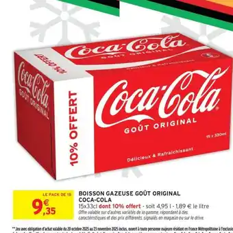 Intermarché Express COCA-COLA Boisson gazeuse goût original offre
