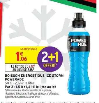 Intermarché Express POWERADE Boisson énergétique ice storm offre