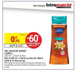 Intermarché Express LABELL Gel douche monoï offre