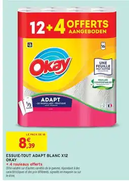 Intermarché Express OKAY Essuie-tout adapt blanc x12 offre