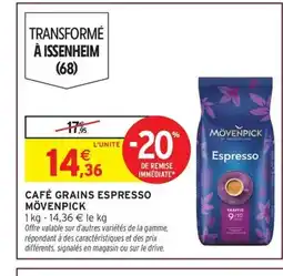 Intermarché MÖVENPICK Café grains espresso offre
