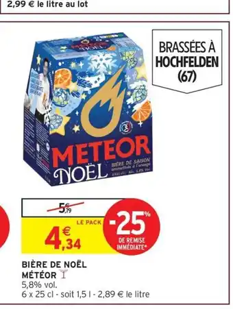 Intermarché MÉTÉOR Bière de noël offre