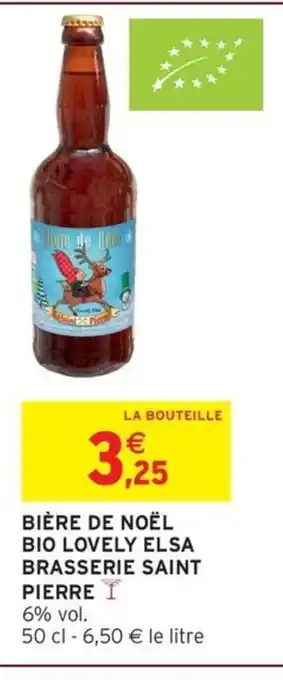 Intermarché SAINT PIERRE Bière de noël bio lovely elsa brasserie offre
