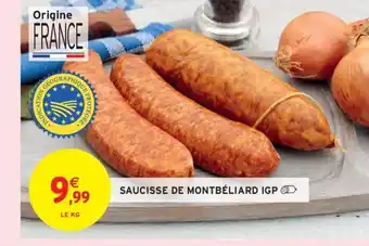 Intermarché Saucisse de montbéliard igp offre