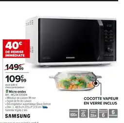 Carrefour SAMSUNG Micro-ondes offre