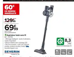 Carrefour SEVERIN Aspirateur balai sans fil offre