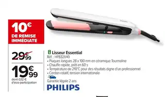 Carrefour PHILIPS Lisseur Essential offre