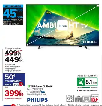 PHILIPS Téléviseur QLED 4K