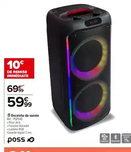 Carrefour POSS Enceinte de soirée offre