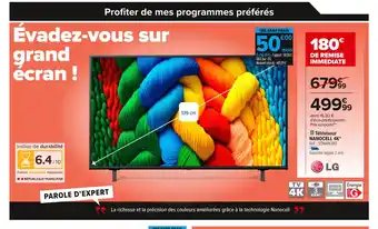 Carrefour LG Téléviseur NANOCELL 4K offre