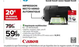 Carrefour CANON Imprimante multifonction offre