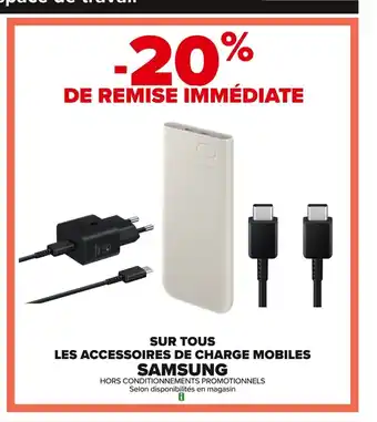 Carrefour Sur tous les accessoires de charge mobiles offre